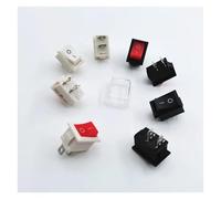 5Pcs KCD1 2PIin Boat Car Rocker Switch 6A/10A 250V/125VAC Push Button Switch NWPNLXEA(Waterproof cap)