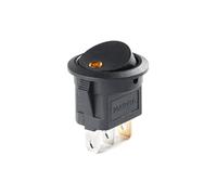 5Pcs KCD1 Rocker Round Switches Power Button Switch Red Green Blue Yellow LED Dot Light 3 Pin 2 Gears 20A 12V On Off NWPNLXEA(Gelb)