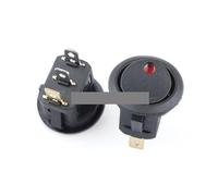 5Pcs KCD3/KCD4 220V 12V 10A/16A Rocker Switch NWPNLXEA(12V Red)