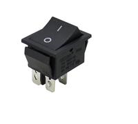 5pcs KCD4 Interrupteur à bascule ON-OFF 2 positions 4/6 broches Équipement électrique avec interrupteur d'alimentation léger Capuchon d'interrupteur 16A 250VAC/20A 125V(KCD4 Black 4pin)