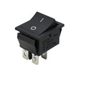 5pcs KCD4 Interrupteur à bascule ON-OFF 2 positions 4/6 broches Équipement électrique avec interrupteur d'alimentation léger Capuchon d'interrupteur 16A 250VAC/20A 125V(KCD4 Black 6pin)