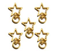 5pcs Keychain En Alliage Forme D'étoile Avec Des Concepts Uniques Clés Pour Sacs Sacs À Et Clés Accessoires De Métal Pratiques
