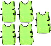 5PCS Kids Training Westen ärmelloses Praxis Pinies Round Neck Team Tank für Fußball Sport fluoreszierende Grün