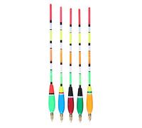 5pcs Kit de Flotteurs de Pêche, Bobber de Pêche Multicolore en Bois de Balsa Sensible Haute Visibilité Indicateur de Piqûre de Pêche Équipement de Pêche(3+2g)