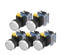 5PCS LA38A-11BN Push Button Switch On/Off Momentary/Latching 22mm white NWPNLXEA(Self locking)