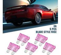 5pcs Lame Style Fusible 3A Lame Style Fusible pour Voiture Bateau Violet
