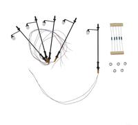 5pcs Lampadaires Modèle Ferroviaire 1:87 HO OO Échelle LED Chaud 90mm avec Résistances pour Maquettes de Gares et Villes