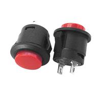 5pcs Light touch button switch circular reset button switch R13-507 3A red/green installation hole 16mm NWPNLXEA(Weiß)