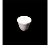 5pcs Lightweight Portable Alumina Crucibles with Lids - High-Temperature Aluminium Oxide Ceramic Crucibles for Scientific Research and Metal Smelting(300ml)