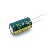 5pcs/lot 120UF high frequency low impedance 450v 120UF aluminum electrolytic capacitor size 18 * 30 mm 20% MQXFCZUX