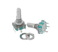 5PCS/LOT 20 Position 360 Degree Rotary Encoder EC11 w Push Button 5Pin Handle Long 15/20MM With A Built In Push Button Switch NWPNLXEA(20MM Half handle)