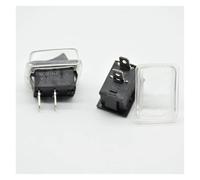5pcs/lot 21 * 15 mm 2PIN Kcd1 Boat Rocker Switch SPST Snap-in ON/OFF Position 6A 250V 10A125V Copper Feet with waterproof cover NWPNLXEA(5pcs black)