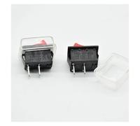 5pcs/lot 21 * 15 mm 2PIN Kcd1 Boat Rocker Switch SPST Snap-in ON/OFF Position 6A 250V 10A125V Copper Feet with waterproof cover NWPNLXEA(5pcs red)