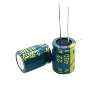 5pcs/lot 400V22UF high frequency low impedance 400V 22UF aluminum electrolytic capacitor size 10 * 17 T22 20% AUOQKQUT