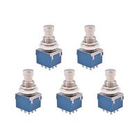 5pcs/lot 9 Pin Guitar Effect Pedal Push Button 3PDT Footswitch Latching Solder Terminal Stomp Foot Switch True Bypass NWPNLXEA