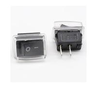 5Pcs/Lot Black Push Button Switch 6A-10A 110V 250V 2Pin Snap-in On/Off Rocker Switch 21MM*15MM with waterproof cover Black