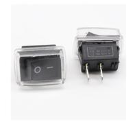 5Pcs/Lot Black Push Button Switch 6A-10A 110V 250V 2Pin Snap-in On/Off Rocker Switch 21MM*15MM with cover Black