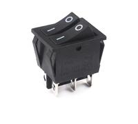 5pcs/lot Double ON-OFF Rocker Switch KCD2/ KCD8-212N NWPNLXEA(Black-2-6)