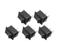 5Pcs/Lot KCD1 2 Pin 250V 3A SPST Black Boat Switch 21 * 15mm Snap-in ON OFF Rocker Position Switch KCD1 With lamp NWPNLXEA(2Pin ON-OFF)