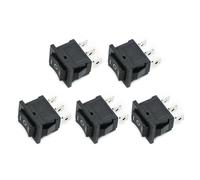 5Pcs/Lot KCD1 2 Pin 250V 3A SPST Black Boat Switch 21 * 15mm Snap-in ON OFF Rocker Position Switch KCD1 With lamp NWPNLXEA(3Pin ON-OFF-ON)