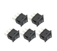 5Pcs/Lot KCD1 2 Pin 250V 3A SPST Black Boat Switch 21 * 15mm Snap-in ON OFF Rocker Position Switch KCD1 With lamp NWPNLXEA(3Pin ON-OFF)