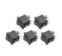 5Pcs/Lot KCD1 2 Pin 250V 3A SPST Black Boat Switch 21 * 15mm Snap-in ON OFF Rocker Position Switch KCD1 With lamp NWPNLXEA(4Pin ON-OFF)