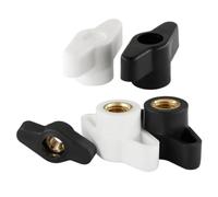 5pcs/lot M4 M5 M6 M8 T Type Plum Bakelite Hand Tighten Nuts Butterfly Plastic Head Knob Nut Through Hole/Blind Hole