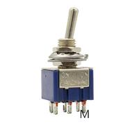 5pcs/Lot MTS-202 6-Pin DPDT ON-ON 6A125VAC Miniature Toggle Switches