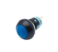 5pcs/lot PBS 33A Mini Plastic Latching Push Button Switch Round Head ON OFF 2 Pin 12mm Self locking Push-button Red Green Blue(Blue)