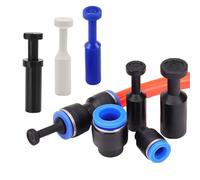 5PCS /Lot Pneumatic Blanking Pipe End Cup Plug Plugs Air Hose Tube Push Fit Connector Plastic PPF PP4 /6/8/10/12mm(PP8-white-5pcs)