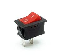 5Pcs/Lot Push Button Switch 6A-10A 110V 250V KCD1 2Pin Snap-in On/Off Rocker Switch 5PCS/Lot 21MM*15MM Red Momentary NWPNLXEA(Locking)