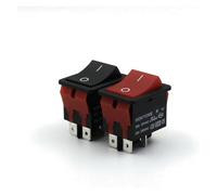 5Pcs LR-210 RED/BLACK High Current IP55 4Pin ON-OFF 2Position 20A DPST Boat Rocker Switch For Welding Machine NWPNLXEA(5Pcs Black)