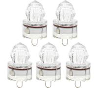 5pcs lumière d'appât de pêche forme de diamant LED résistance à la corrosion voiture ouverte basse clignotante blanche