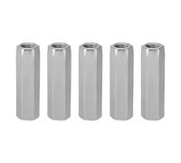 5Pcs M10 écrous Longs Hexagonaux, écrou à Douille Hexagonale en Acier au Carbone, Fixations Filetées Entretoises pour Appareils Domestiques et de Bureau(M10x50)