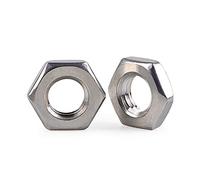 5pcs M13-1.25 (Thickness =6mm) métrique 304 acier inoxydable fin fil fin écrous hexagonaux, écrous à dents fines