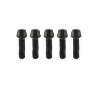 5pcs M5 Vis à tête conique boulons en titane pour vélo Tige de selle Pièces Vélo, Noir, M5 30mm