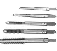5pcs Manual Screw Thread Tap Tapper Set High Speed Steel Tap Tool M3 M4 M5 M6 M8 (Silver)
