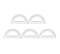 5pcs Math Protecteurs 180 Degrés Rotracteur 6 Pouces Clear Proteur De Mesures Mesure Pour La Rédaction Des Angles Du Bureau