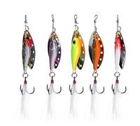 5pcs Métal Métal Storial Artificial Composite Rotation Sequin Lure Lure Sea Bifre Lifen Life Lifen Fishing Bait Tackle Tackle Tool Accessoire