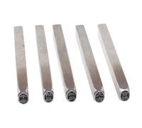 5Pcs Metal Punch Stamp Stamping Tools Set, Hard Carbon Steel DIY Arts Stamping Accessories, Craft Stamping Tools for Jewelry Wood Leather with 5 Patterns, Electroplated