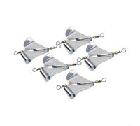 5pcs Metal Spinner Blades Rotating Propeller for pour vib Bait(L) | Increases catch rates, creates fun fishing experience, lifelike swimming action, pour rapid diving capability