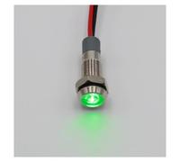 5Pcs Metal Waterproof 6mm 12-24VDC LED Signal Indicator Light With Wire MQXFCZUX(5Pcs Green)