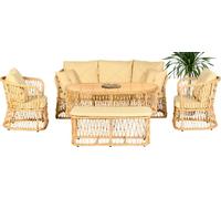 5pcs Meubles de jardin Canapé Fauteuil Table basse Banc Véranda Lux Moderne Nouveau