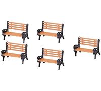 5pcs Mini Bancs Parc Modèle Train 1:100 Banc Chaise Canapé Miniature Banc Parc Artisanat pour Railway Disposition Accessoires