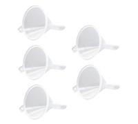 5pcs mini ensemble d'entonnoir, plasticle petits entonnoirs en plastique Funnels remplissant l'outil d'huile essentielle pour les bouteilles, l'art de sable, les parfums