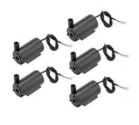 5pcs Mini Pompe à Eau, Keenso Pompe Submersible 3W 220V DC 3V-5V en Plastique pour Réservoir de Poissons Fontaine Aquarium