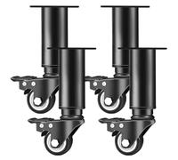 5pcs Mobilier réglable Les pattes avec boulettes pivotantes de table de table muette avec frein meubles lourds pour les pieds pour placard, lit, canapé, canapé, chevet des jambes réglable
