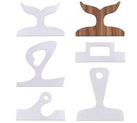 5pcs Modèles de Poignée de Planche à Découper à Charcuterie en Acrylique, Modèle de Routeur de Planche à Découper Modèle de Traçage pour le Travail du Bois (5 Styles)