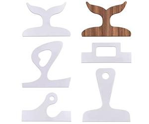 5pcs Modèles de Poignée de Planche à Découper à Charcuterie en Acrylique, Modèle de Routeur de Planche à Découper Modèle de Traçage pour le Travail du Bois (5 Styles)