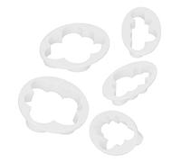 5PCS Moule à Découper pour Gâteau, Cookie, Fondant pour Décoration de | Plastique robuste de qualité alimentaire, artisanat en argile à pain mousse, fête d\'anniversaire de mariage, passe au